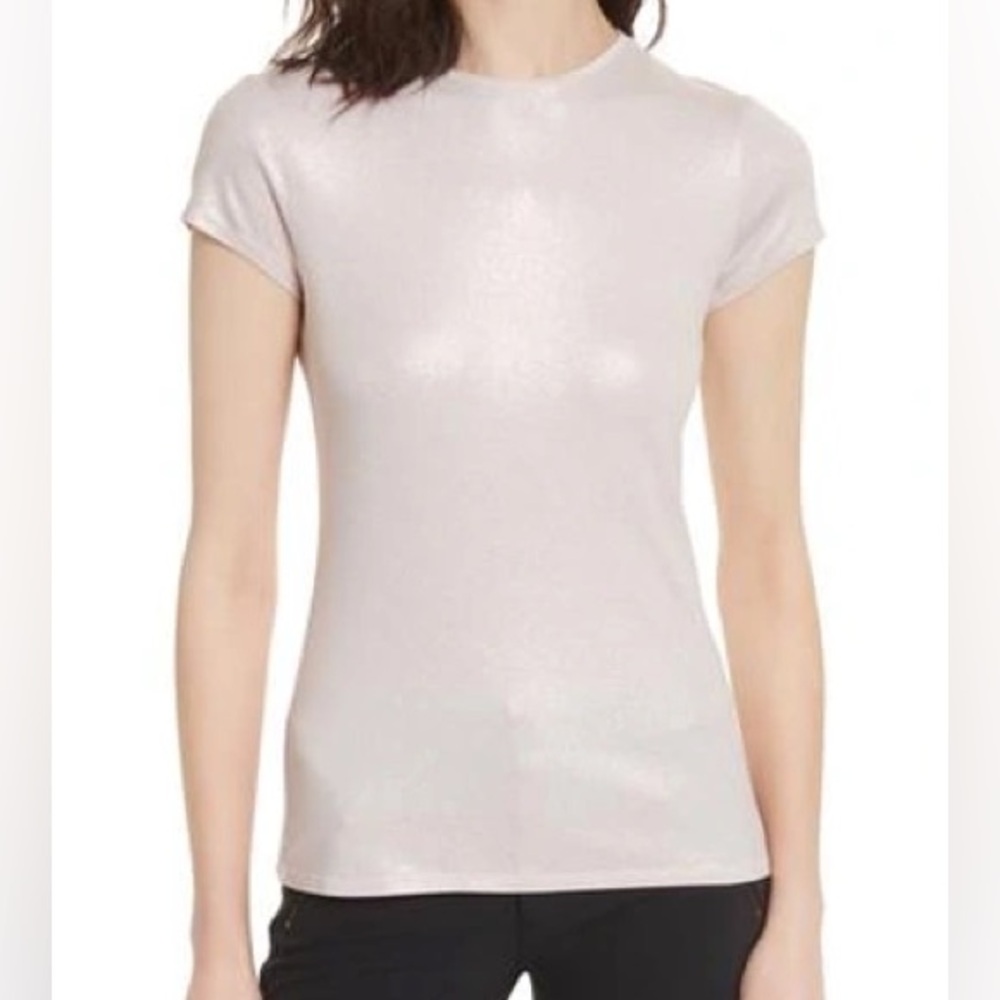 (Available until 3/31) Ted Baker Shimmer Tee in Pale Pink Size 2